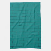 Teal Brick Design Theedoek (Verticaal)