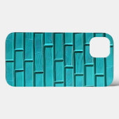 Teal Brick Wall iPhone Case Cool Design (Achterkant (horizontaal))