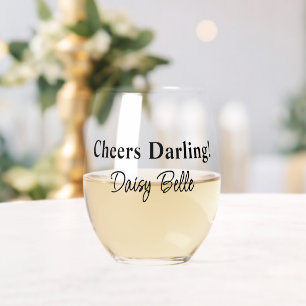 Teal Bride & Co. Bruiloftsfeest Wijnglas Zonder Voet