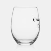 Teal Bride & Co. Bruiloftsfeest Wijnglas Zonder Voet (Rechts)