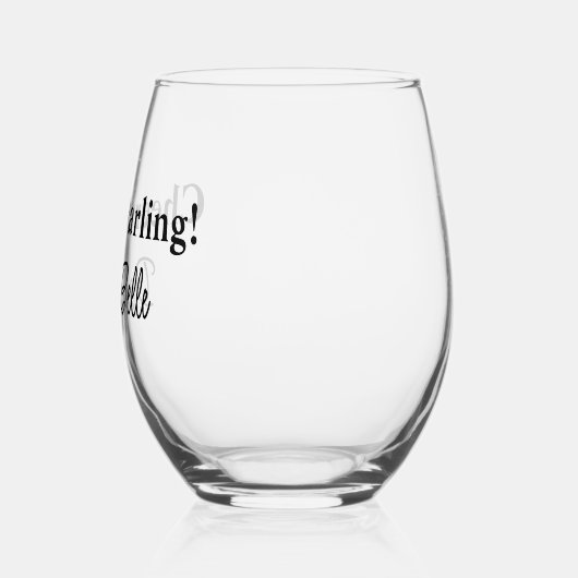 Teal Bride & Co. Bruiloftsfeest Wijnglas Zonder Voet (Links)