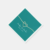 Teal Bruiloft Servet (Hoek)