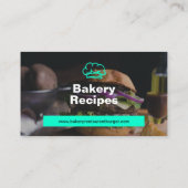 Teal Burger Photo Restaurant Chef Food Visitekaartje (Achterkant)