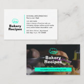 Teal Burger Photo Restaurant Chef Food Visitekaartje (Voorkant / Achterkant)