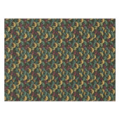 Teal Burgundy Ginkgo Pattern  Tafelkleed (Voorkant (Horizontaal))