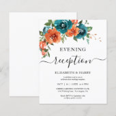 Teal Burnt Orange Budget Rust Budget Wedding  (Voorkant / Achterkant)