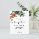 Teal Burnt Orange Budget Rust Budget Wedding  (Staand voorkant)