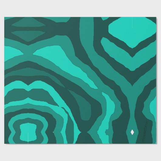 Teal Camo Wrapping Paper Cadeaupapier (Vlak)