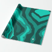 Teal Camo Wrapping Paper Cadeaupapier (Uitgerold)