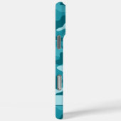 Teal Camouflage Personalized Case-Mate iPhone Case (Achterkant / Rechts)