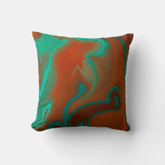 Teal Canyon – Turquoise Terracotta & Chocolade  Kussen