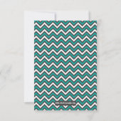 Teal Chevron - 3x5 baby shower uitnodiging (Achterkant)