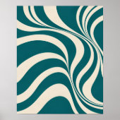 Teal Contrast Kunstprint Poster (Voorkant)
