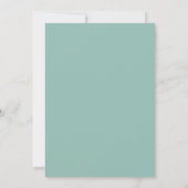Teal Coral Painterly Flora Wedding Kaart (Achterkant)