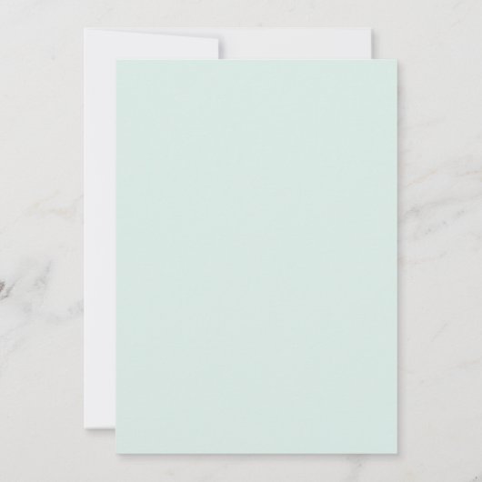 Teal Coral Painterly Wedding Kaart (Achterkant)