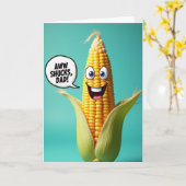 Teal Corn Aww Shucks Vader Kaart (Gele Bloem)