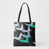 Teal Cranes in Flight Tote Bag (Voorkant)
