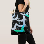 Teal Cranes in Flight Tote Bag (Dichtbij)