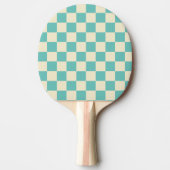 Teal & Crème Schaker Tafeltennisbatje (Voorkant)