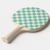 Teal & Crème Schaker Tafeltennisbatje (Voorkant Gekanteld)