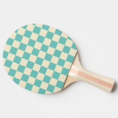 Teal & Crème Schaker Tafeltennisbatje (Zijkant)