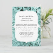 Teal Crystal 15e Verjaardagsuitnodiging Kaart (Staand voorkant)