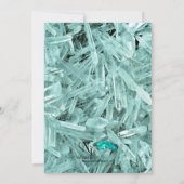 Teal Crystal 15e Verjaardagsuitnodiging Kaart (Achterkant)