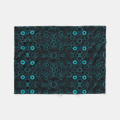 Teal Cyber Cirkels Deken (Voorkant (Horizontaal))