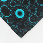 Teal Cyber Cirkels Deken (Hoek)