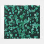 Teal Daisies  Fleece Deken (Voorkant (Horizontaal))