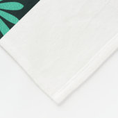 Teal Daisies  Fleece Deken (Hoek)