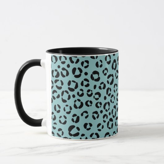 Teal Dierprint Mok (Links)