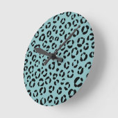 Teal Dierprint Ronde Klok (Hoek)