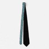 Teal Dierprint Stropdas (Achterkant)