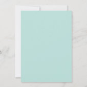 Teal Distinctive Sunflower Wedding Kaart (Achterkant)