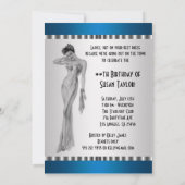 Teal Diva verjaardagsfeest uitnodiging (Achterkant)