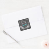Teal Dragonfly Rustic Book Sticker (Envelop)