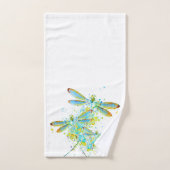 Teal Dragonfly splatter  Bad Handdoek (Handdoek)