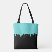 Teal Dripping Slime Tote Bag (Achterkant)