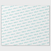 Teal Eid Mubarak Script Moslim Cadeaupapier (Vlak)