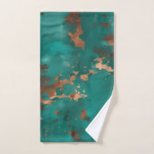 Teal en Brons Bad Handdoek (Handdoek)
