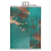Teal en Brons Heupfles (Achterkant)
