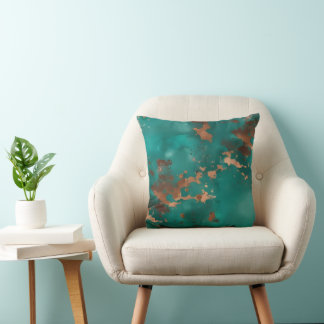 Teal en Brons Kussen