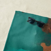 Teal en Brons Strandlaken (In situ)