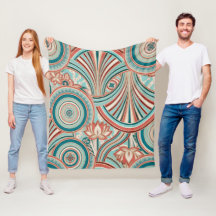 Teal en Coral Nouveau Flow