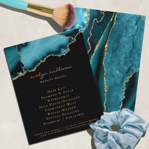 teal en goud agaat flyer