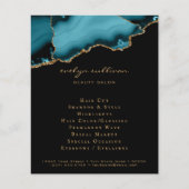 teal en goud agaat flyer (Voorkant)