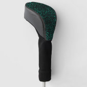 Teal en Goud Luipaard Serie Design 4 Golfheadcover (Schuin)