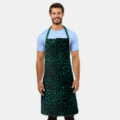 Teal en Goud Luipaard Serie Design 4  Schort (Gedragen)