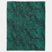 Teal en Goud Luipaard Serie Design 5 Fleece Deken (Voorkant)